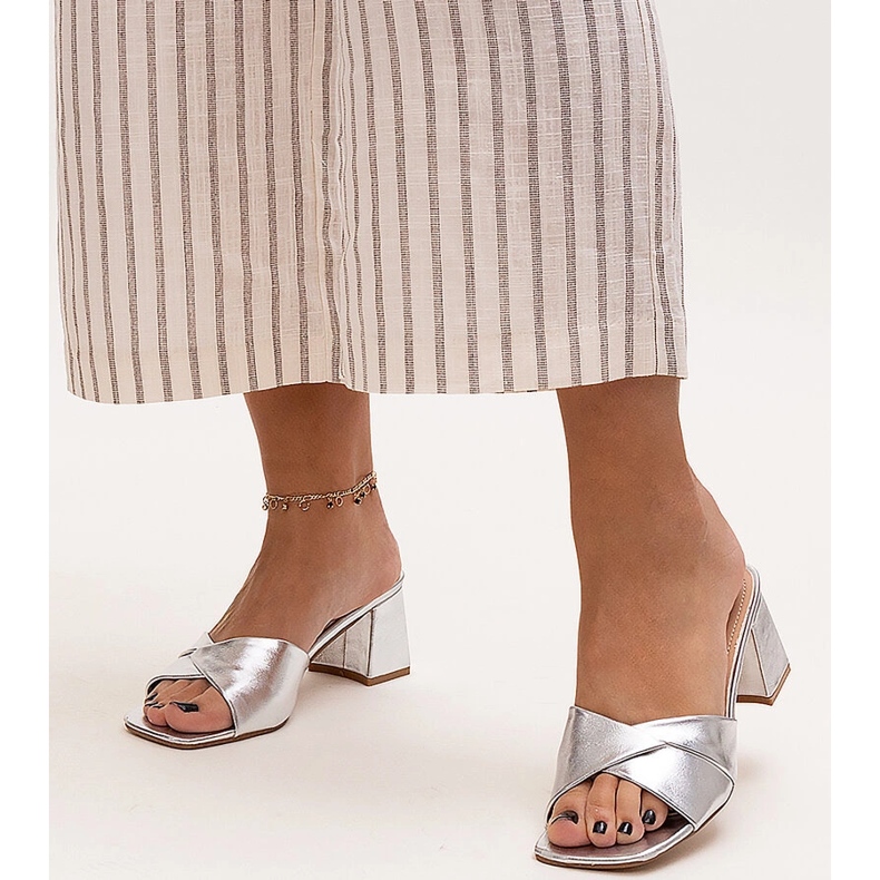 Srebrne Fanan japanke na visoku petu srebro 1