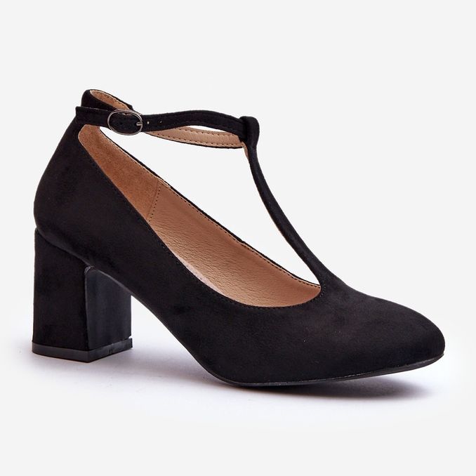 Crne cipele s potpeticom od eko brušene kože Raniyah crna 1