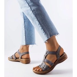 Evento Sive sportske sandale sa kamenčićima iz Rossignola siva 1