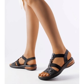 Evento Crne sportske sandale sa kamenčićima iz Rossignola crna 1