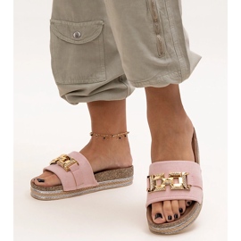 Niamh ružičaste japanke sa sjajnom kopčom ružičasta 1