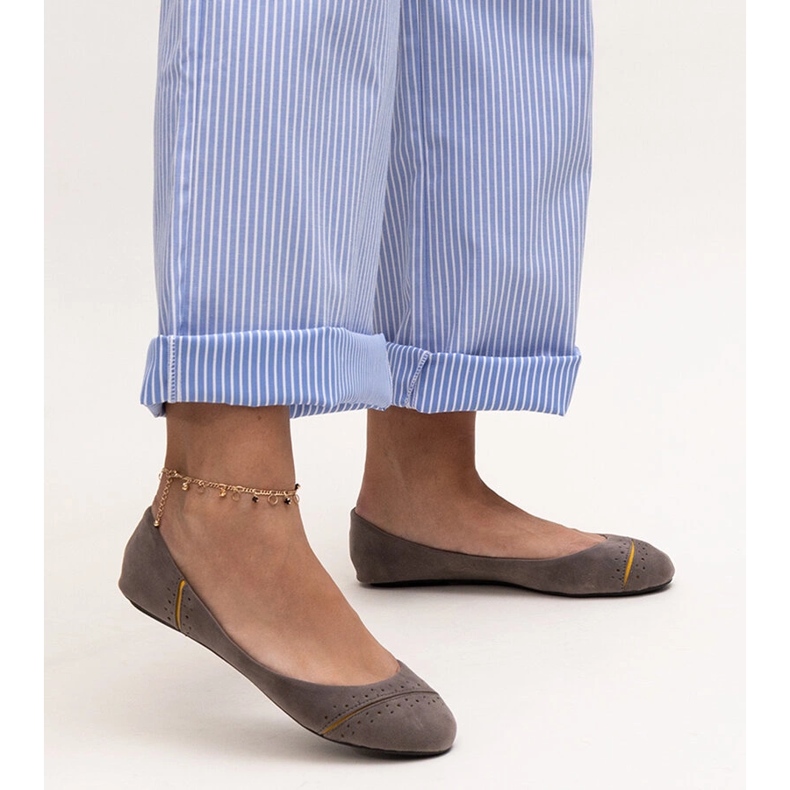 Sive klasične Dorris balerinke siva 1