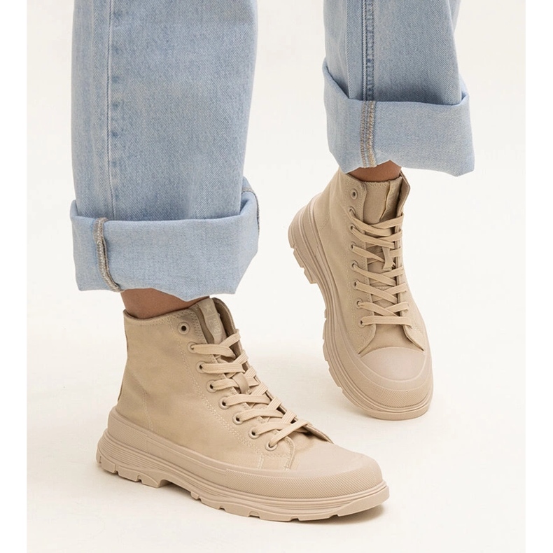 News Rosalinda visoke bež masivne tenisice 1