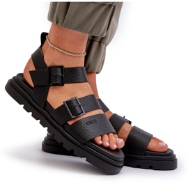 Ženske sandale za eko kože Big Star NN274065 Black crno 4