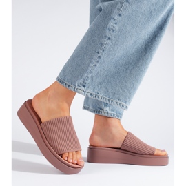 Sergio Leone Ženske ružičaste sandale na klin ružičasta 1