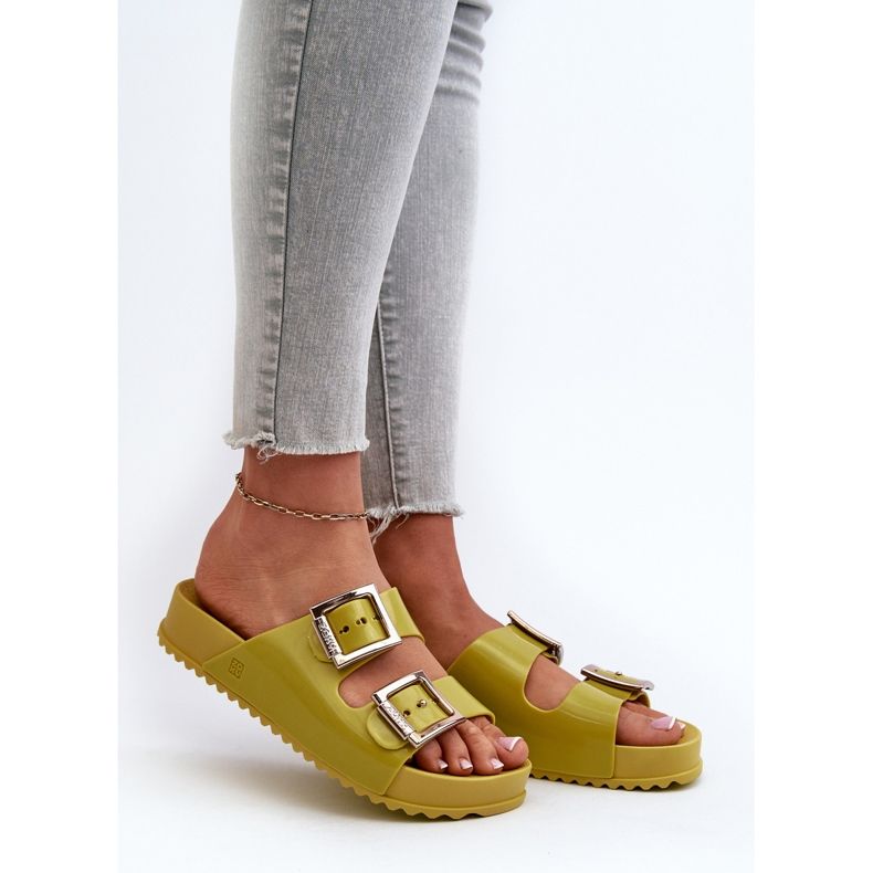 Ženske glatke tobogane ZAXY LL285077 Lime zelena 2