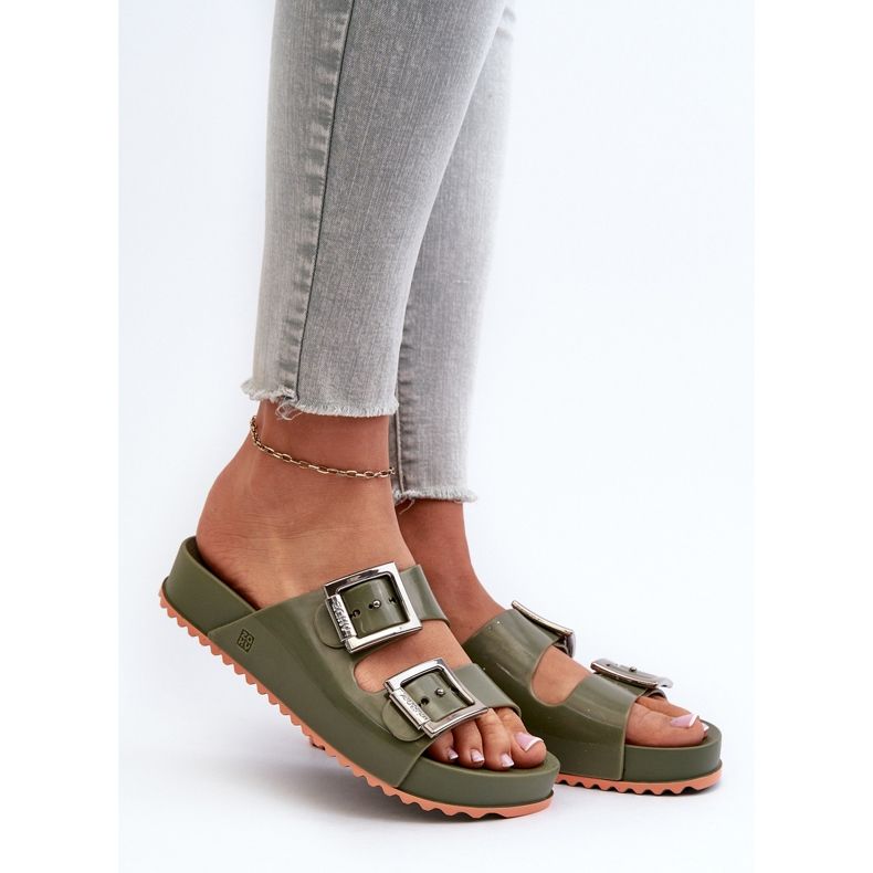 Ženske glatke patike ZAXY NN285057 Tamnozelene zelena 2