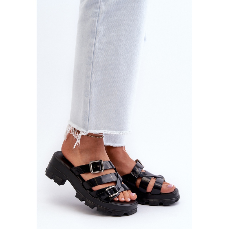 Mirisne ženske japanke na nisku petu ZAXY NN285043 crne crna 2