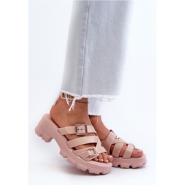 Mirisne ženske japanke na nisku petu ZAXY NN285044 svijetlo ružičasta 2