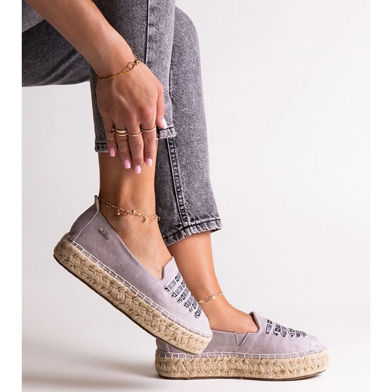 Sive espadrile Big Star JJ274890 siva 1