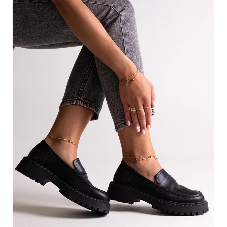 Crne kožne cipele Big Star LL274458 crno 1