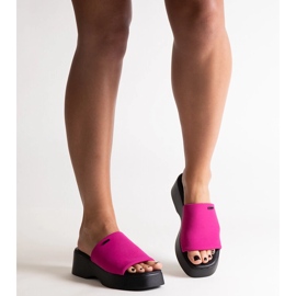 Ružičaste japanke na platformi Big Star NN274026 ružičasta 2