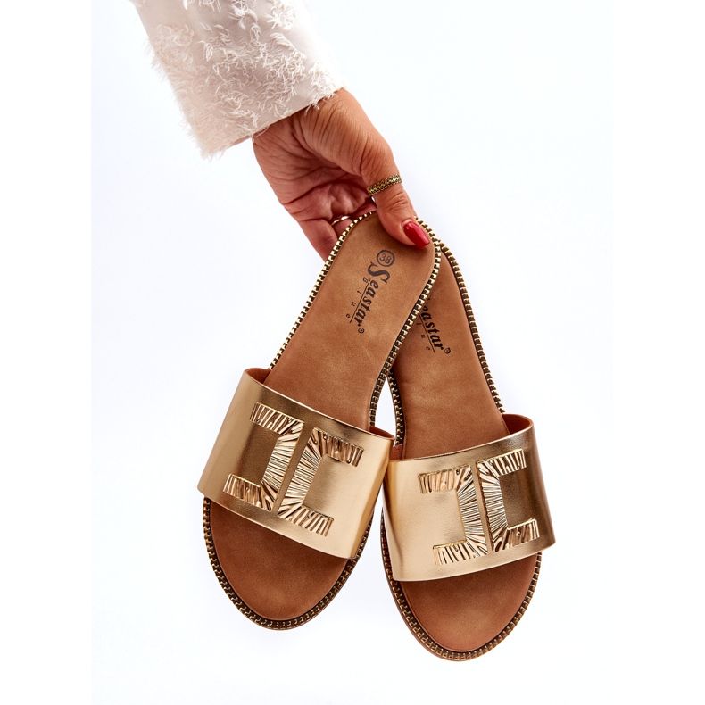 Seastar Ženske japanke sa zlatnim ukrasima 3