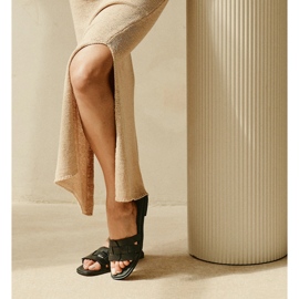 Marco Shoes Sandale s pletenim remenom crno 1