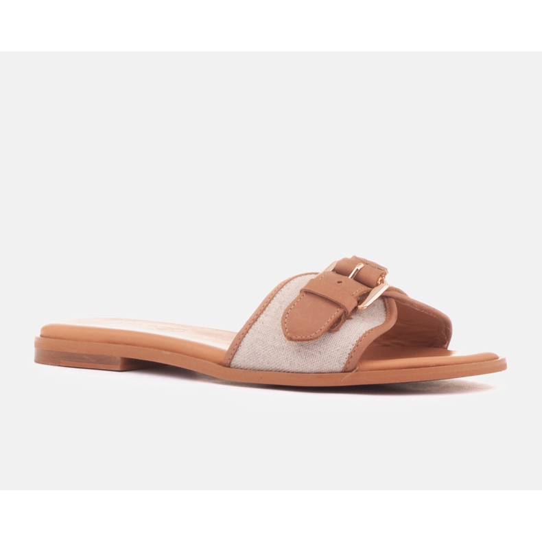 Marco Shoes Fibbia japanke bež 1