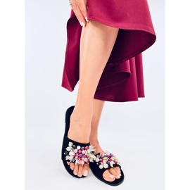 Lumsen Crne japanke sa šarenim kamenčićima crna 2