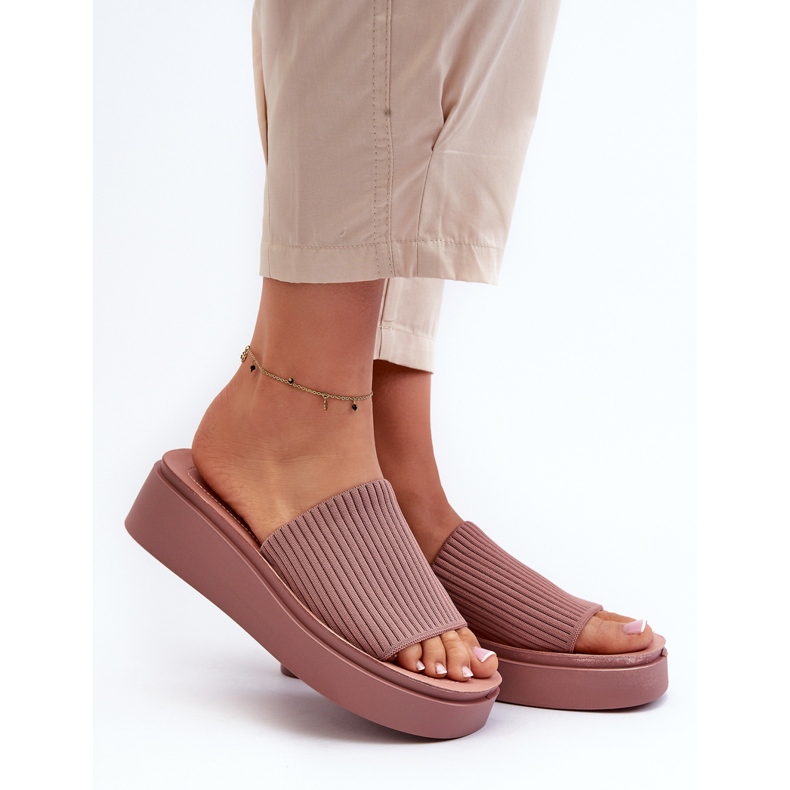 Sergio Leone SK083H Ženske japanke s platformom, ružičaste ružičasta 2