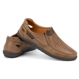 Olivier Muške kožne mokasine za ljeto 602 smeđe smeđa 5