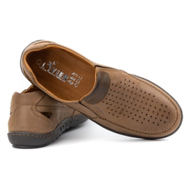 Olivier Muške kožne mokasine za ljeto 602 smeđe smeđa 3