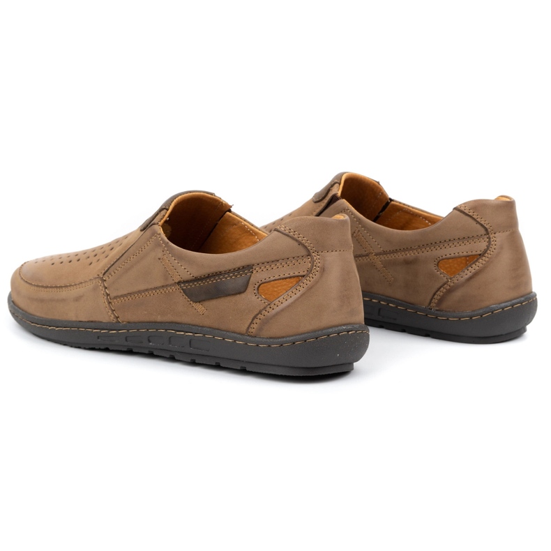 Olivier Muške kožne mokasine za ljeto 602 smeđe smeđa 4