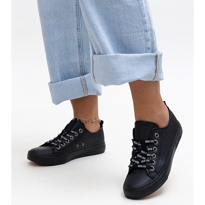 Crne tenisice od eko kože Big Star KK274106 crno 1