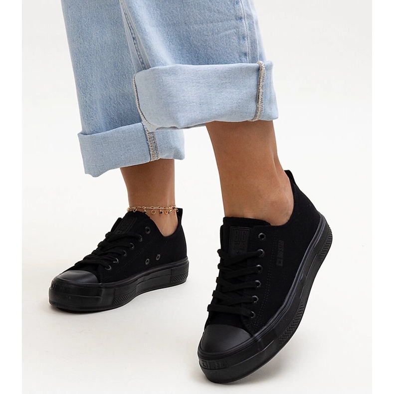 Crne tenisice od tkanine Big Star NN274852 crno 1