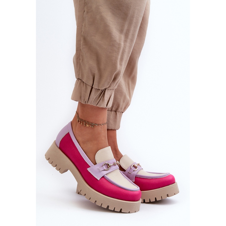 Zazoo 3475 Ženske kožne mokasine, bež raznobojna 2