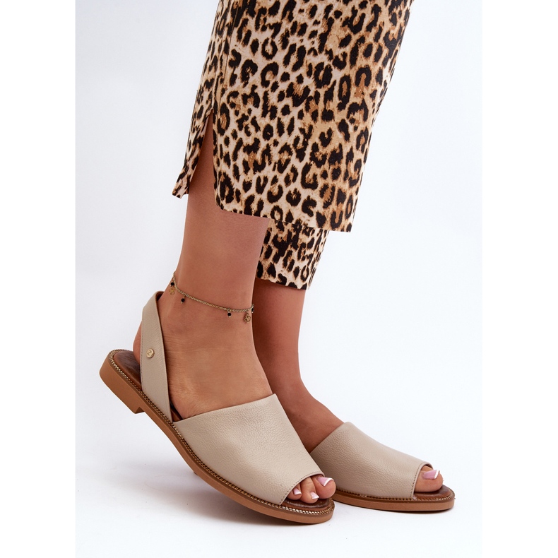 Zazoo 40327 Kožne natikače, bež 2