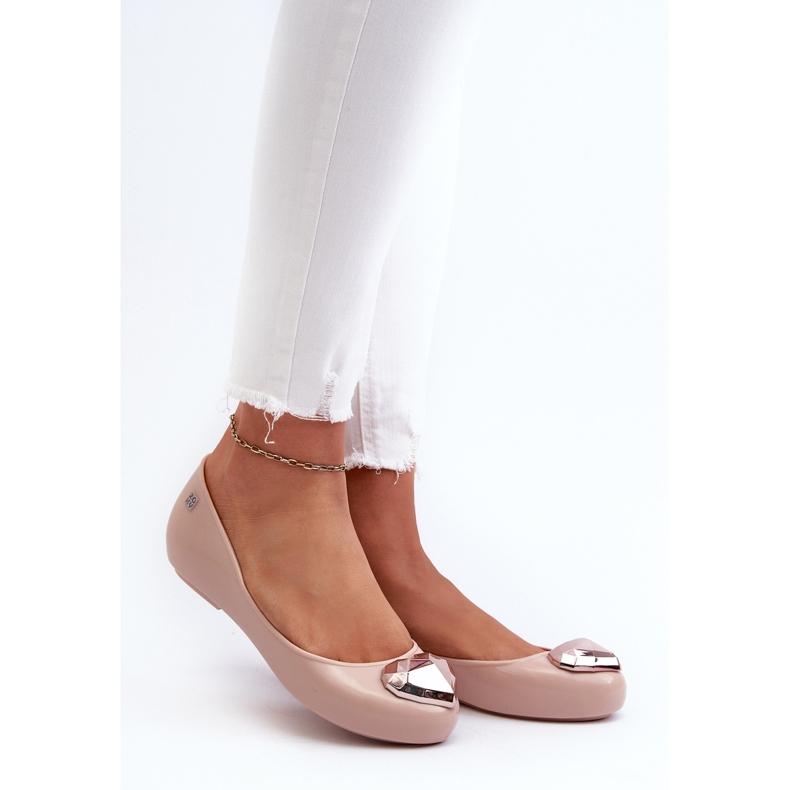 Ženske balerinke na miris sa srcem ZAXY NN285010 Gole bež 2