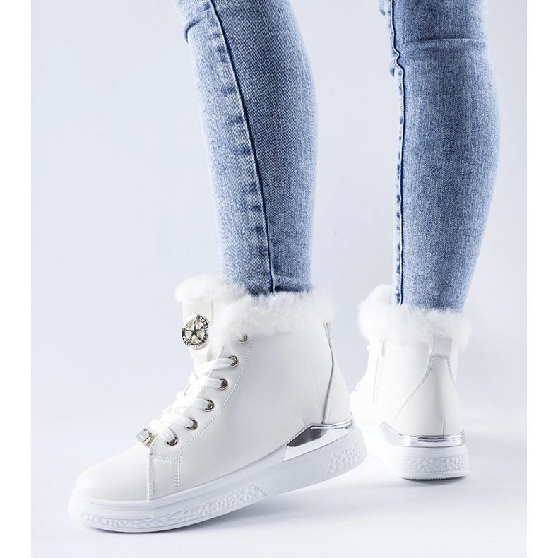 Bijele tenisice s krznom marke Fiemme bijela 2