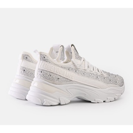 Bijele sjajne tenisice s masivnim Senai potplatom bijela 1