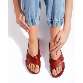 Smeđe ženske japanke Sergio Leone smeđa 1