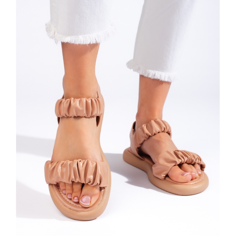 Smeđe udobne ženske natikače smeđa 1