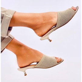 Bertini zlatne ažurne patkice japanke zlatni 1