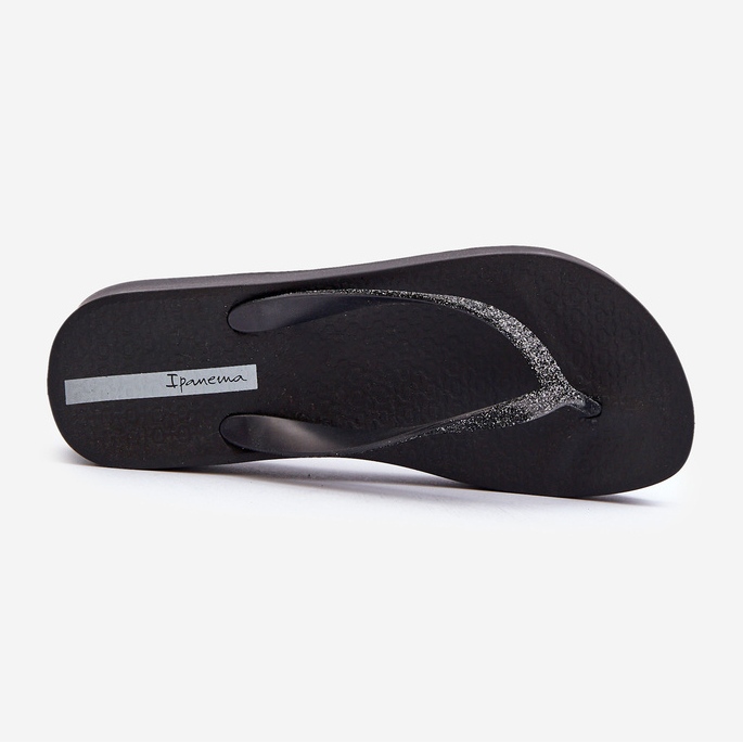 Ženske japanke sa svjetlucavim remenom 83386 Ipanema Mesh Chic Plat Fem crne crna 1