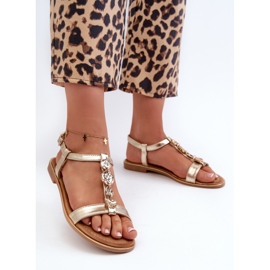 Ženske ravne sandale sa zlatnim Muridia ukrasima 2