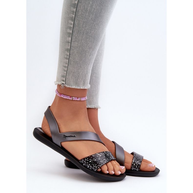 Ženske sandale 82429 Ipanema Vibe Sandal Fem crne i srebrne crna 2