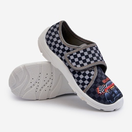 Udobne papuče za dječake s čičkom Befado 974Y540 Siva 2