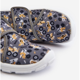 Udobne papuče za dječake s čičkom Befado 974Y552 Siva 2