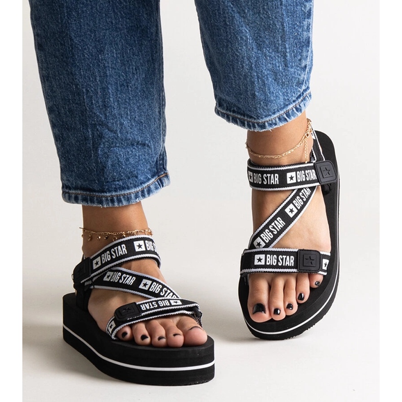 Crne sandale s platformom Big Star NN274A525 crna 1