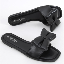 Mili Crne papuče s mašnom crna 1