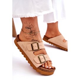 Klasične ženske papuče Big Star LL274478 Bež 2