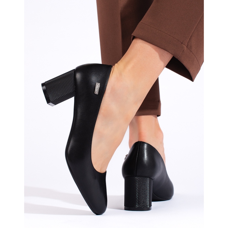 Crne ženske cipele s visokom petom od Sergio Leonea crno 1