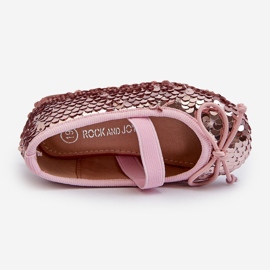 Dječje balerinke ukrašene šljokicama, roze Weries ružičasta 1