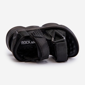 Dječje sandale s čičak kopčanjem, Black Orretta crno 2