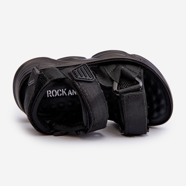 Dječje sandale s čičak kopčanjem, Black Orretta crno 2