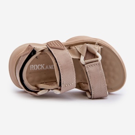 Dječje sandale s čičak kopčanjem, bež Orretta 2