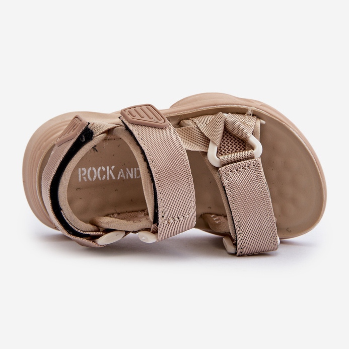 Dječje sandale s čičak kopčanjem, bež Orretta 2