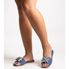 Plave japanke s cvijetom cirkona Vendula plava 1