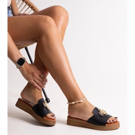 Crne platformske tobogane s Nibal kopčom crna 1